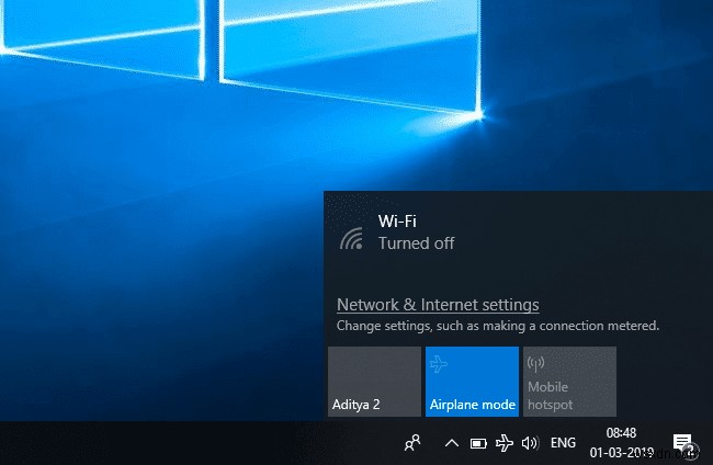 โหมดเครื่องบินไม่ปิดใน Windows 10 [แก้ไขแล้ว]