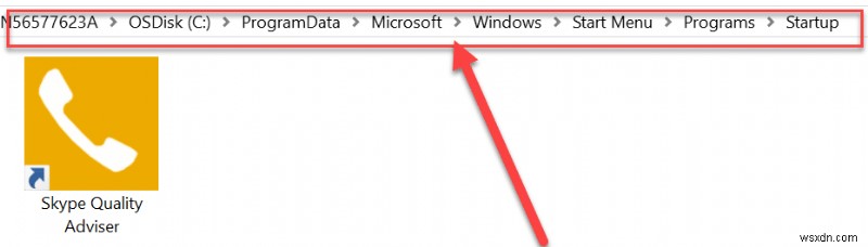 โฟลเดอร์เริ่มต้นใน Windows 10 อยู่ที่ไหน