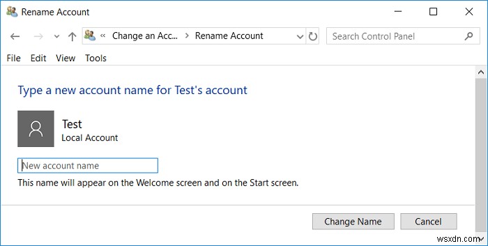 วิธีเปลี่ยนชื่อผู้ใช้บัญชีใน Windows 10 
