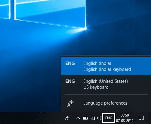 วิธีการเปลี่ยนเค้าโครงแป้นพิมพ์ใน Windows 10