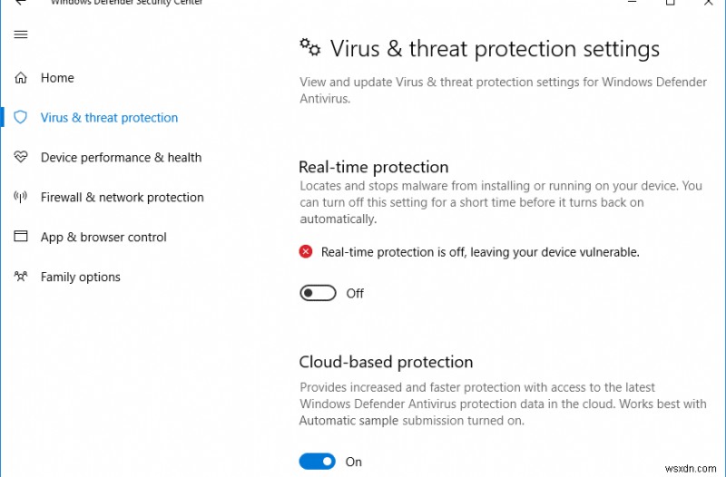 ปิดใช้งาน Windows Defender อย่างถาวรใน Windows 10 