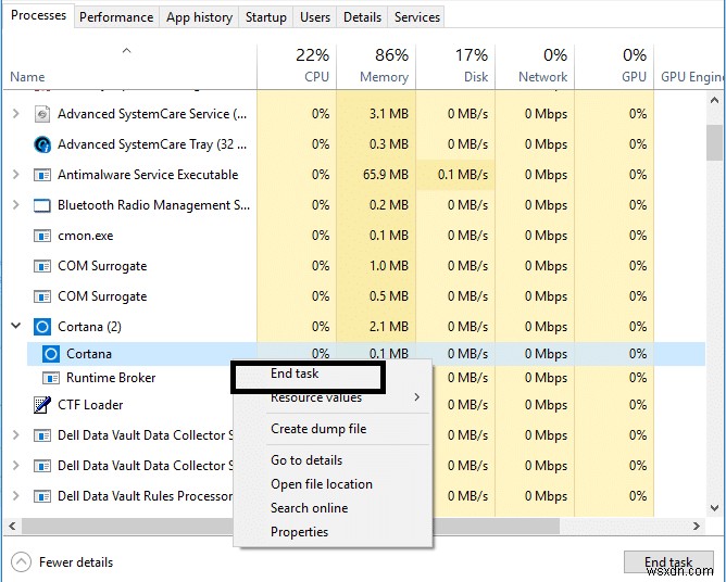 แก้ไขการค้นหาแถบงานไม่ทำงานใน Windows 10 