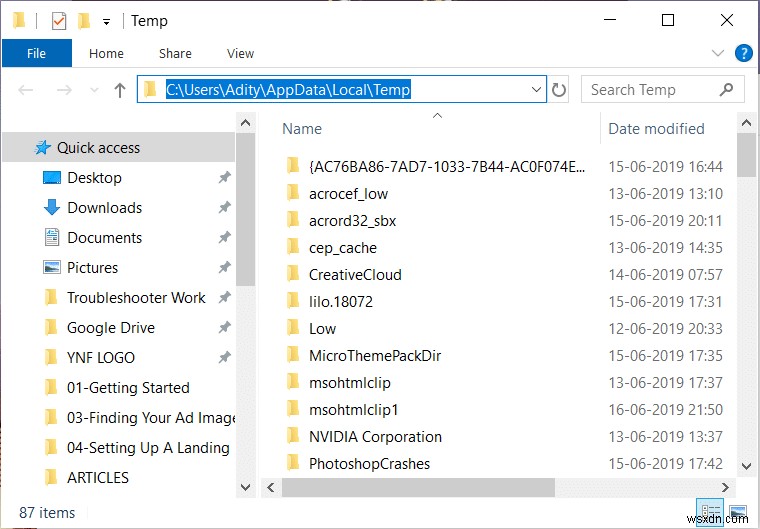 วิธีการลบไฟล์ชั่วคราวใน Windows 10 