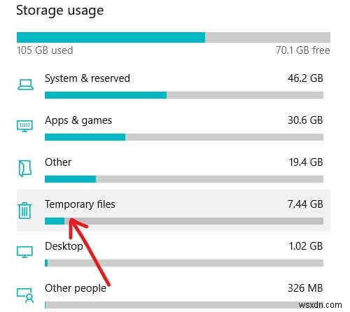 วิธีการลบไฟล์ชั่วคราวใน Windows 10 