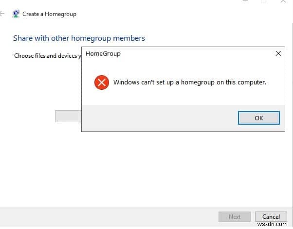 แก้ไขไม่สามารถสร้างโฮมกรุ๊ปบน Windows 10 