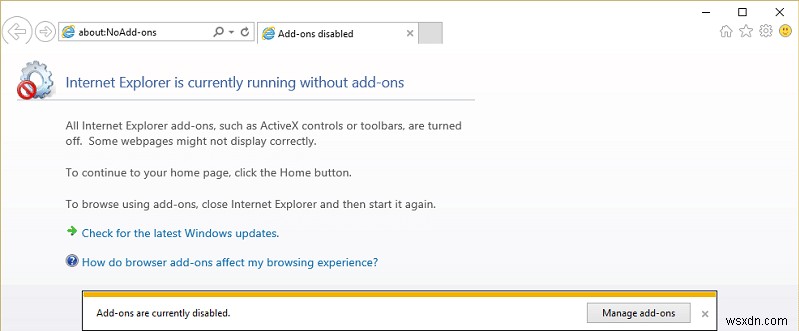 แก้ไข Internet Explorer หยุดทำงาน