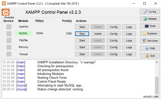 ติดตั้งและกำหนดค่า XAMPP บน Windows 10