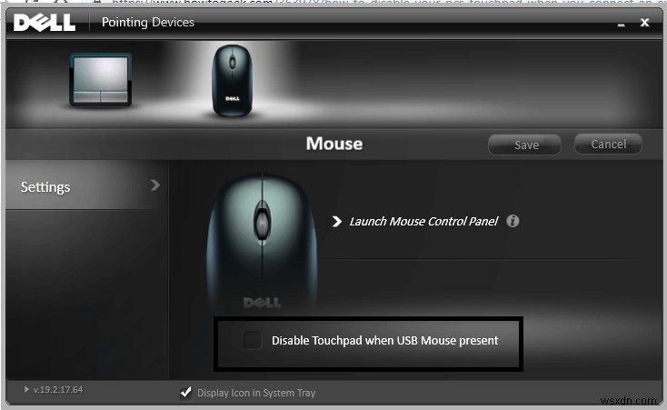 ปิดใช้งานทัชแพดเมื่อเชื่อมต่อเมาส์ใน Windows 10