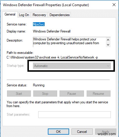 แก้ไขไม่สามารถเปิดใช้งานไฟร์วอลล์ Windows Defender