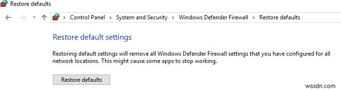 แก้ไขไม่สามารถเปิดใช้งานไฟร์วอลล์ Windows Defender