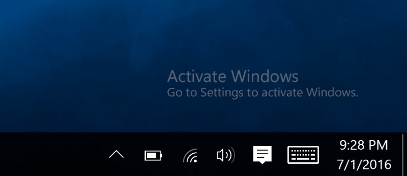 ลบ Activate Windows Watermark จาก Windows 10