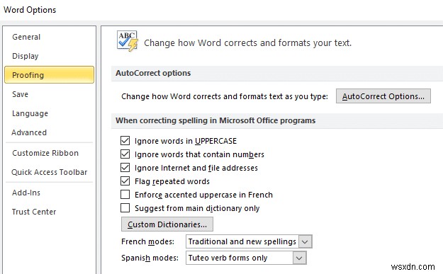 แก้ไขการตรวจการสะกดไม่ทำงานใน Microsoft Word 