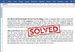 แก้ไขการตรวจการสะกดไม่ทำงานใน Microsoft Word 