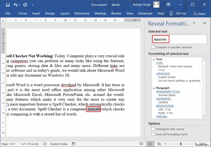 แก้ไขการตรวจการสะกดไม่ทำงานใน Microsoft Word 