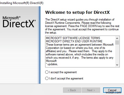 ดาวน์โหลดและติดตั้ง DirectX บน Windows 10