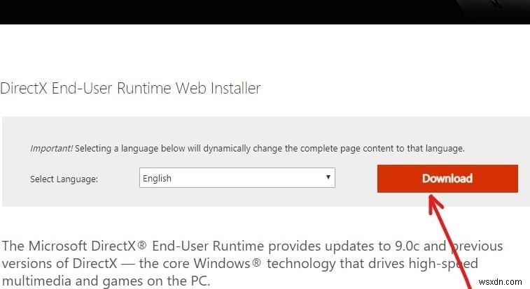 ดาวน์โหลดและติดตั้ง DirectX บน Windows 10