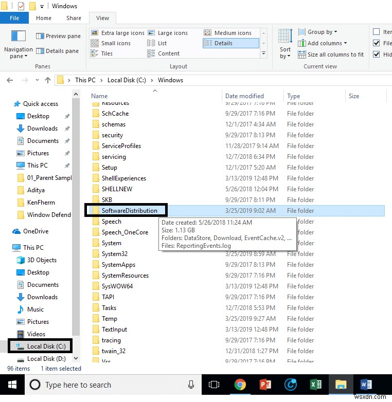 วิธีลบโฟลเดอร์ SoftwareDistribution ใน Windows 10 