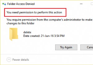 แก้ไขคุณต้องได้รับอนุญาตในการดำเนินการนี้ Error 