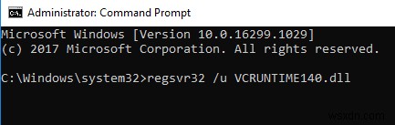 แก้ไข VCRUNTIME140.dll หายไปจาก Windows 10 