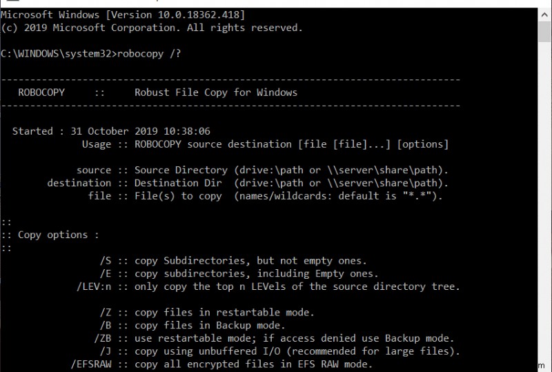 เพิ่มอินเทอร์เฟซผู้ใช้แบบกราฟิก (GUI) ไปยัง Microsoft Robocopy