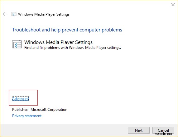 แก้ไขข้อผิดพลาดการดำเนินการเซิร์ฟเวอร์ Windows Media Player ล้มเหลว 