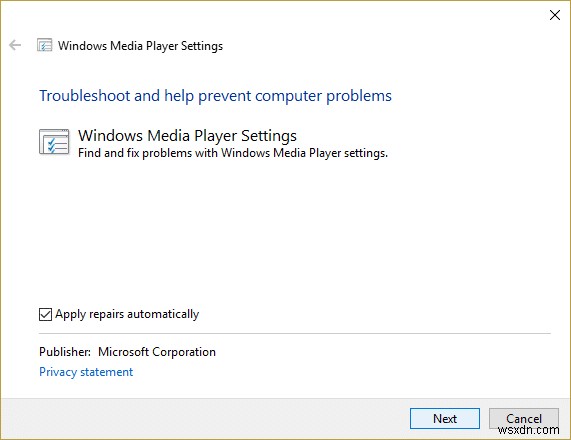 แก้ไขข้อผิดพลาดการดำเนินการเซิร์ฟเวอร์ Windows Media Player ล้มเหลว 