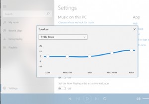 วิธีใช้อีควอไลเซอร์ใน Groove Music ใน Windows 10