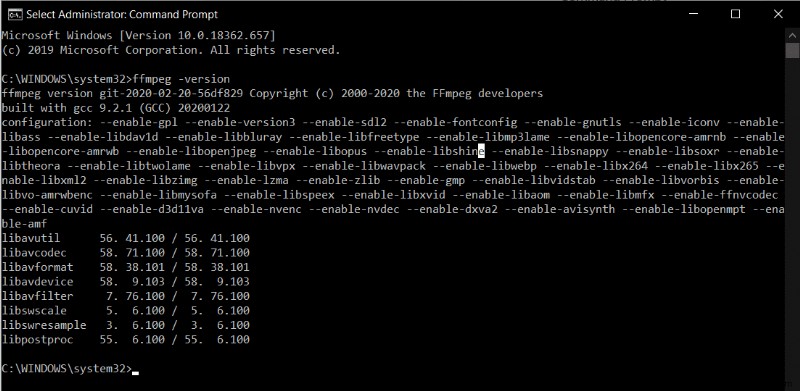 คำแนะนำทีละขั้นตอนในการติดตั้ง FFmpeg บน Windows 10 