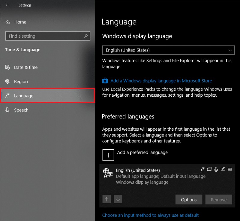 เปิดหรือปิดพื้นที่เก็บข้อมูลสำรองใน Windows 10 