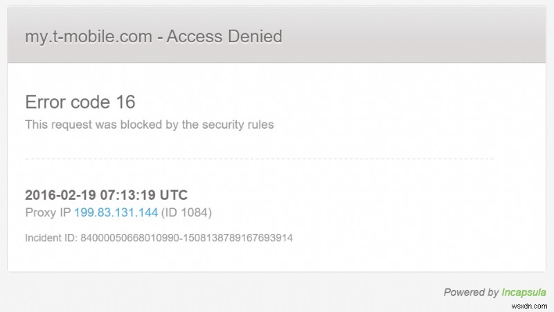 แก้ไขรหัสข้อผิดพลาด 16:คำขอนี้ถูกบล็อกโดยกฎความปลอดภัย