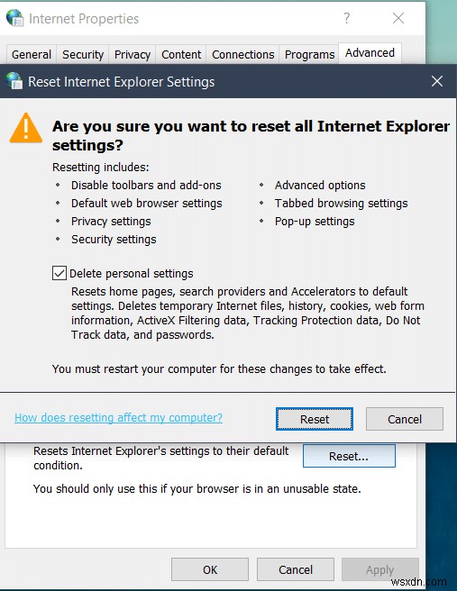 แก้ไขข้อผิดพลาดการกู้คืนหน้าเว็บใน Internet Explorer