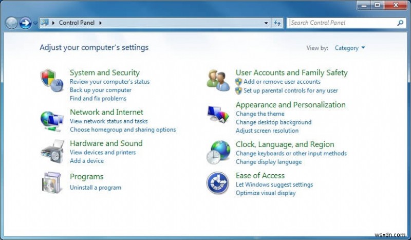 วิธีการเปิดแผงควบคุม (Windows 10, 8, 7, Vista, XP)