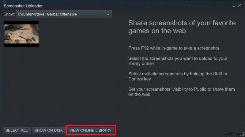 เข้าถึงโฟลเดอร์สกรีนช็อต Steam อย่างรวดเร็วบน Windows 10 