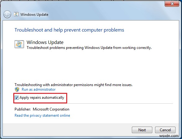 แก้ไข Windows 7 ไม่ดาวน์โหลดการอัปเดต