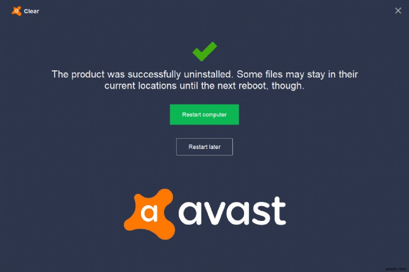 5 วิธีในการถอนการติดตั้ง Avast Antivirus โดยสมบูรณ์ใน Windows 10