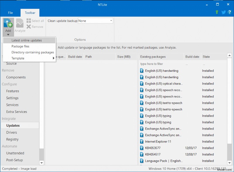 วิธีการติดตั้ง Windows 10 Slipstream 