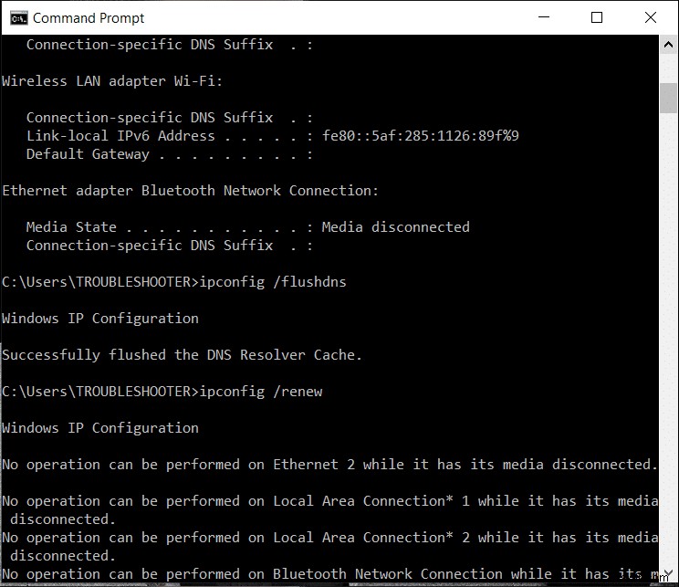 วิธีการล้างและรีเซ็ต DNS Cache ใน Windows 10