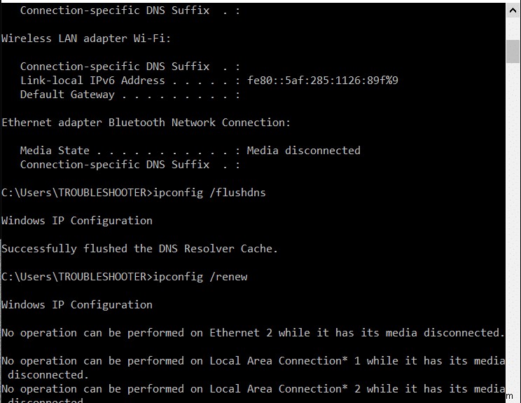 วิธีการล้างและรีเซ็ต DNS Cache ใน Windows 10