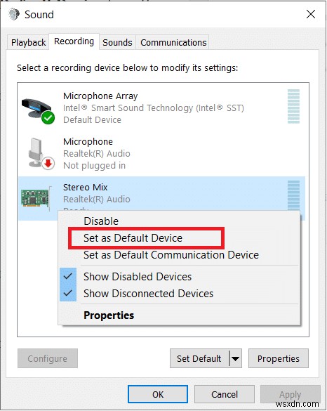 วิธีเปิดใช้งาน Stereo Mix บน Windows 10 