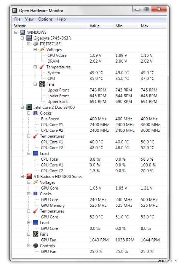 วิธีแสดงอุณหภูมิ CPU และ GPU บนทาสก์บาร์ 