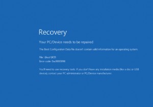 แก้ไข:ไฟล์ข้อมูลการกำหนดค่าการบูตไม่มีข้อมูลที่ถูกต้อง 