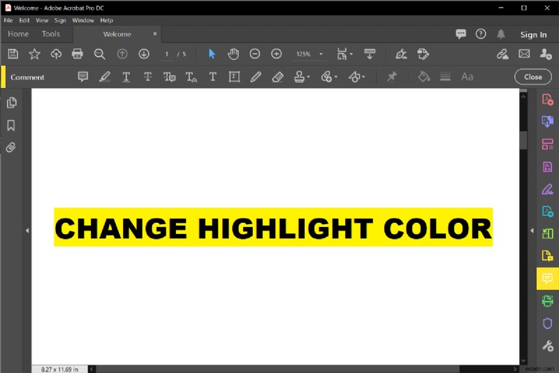 วิธีการเปลี่ยนสีไฮไลท์ใน Adobe Acrobat Reader