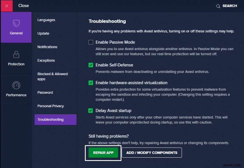 แก้ไข Avast Behavior Shield ช่วยปิด 