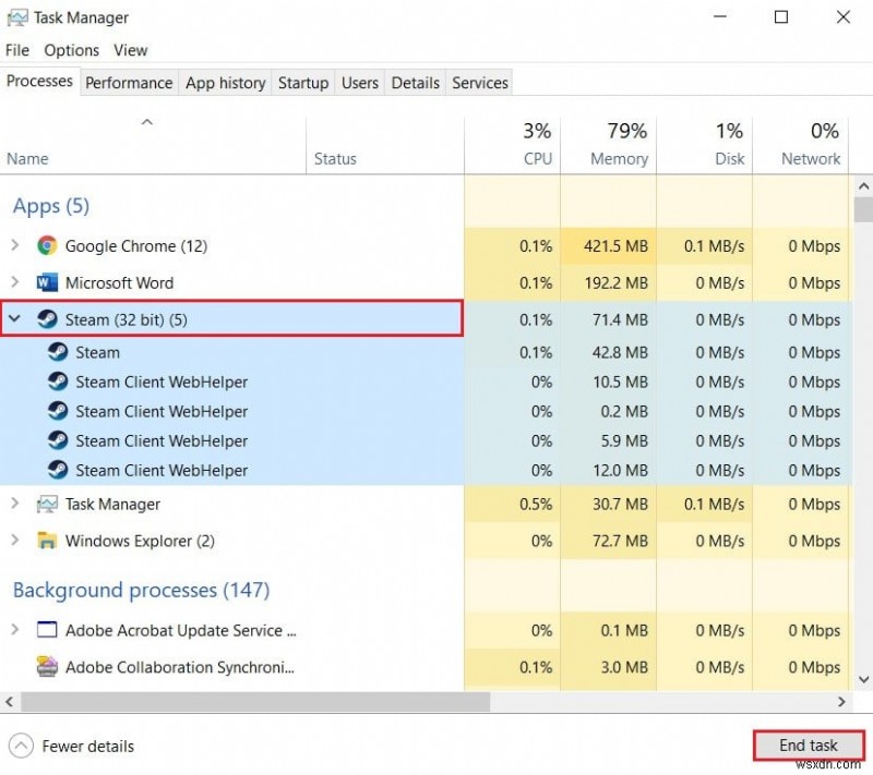 แก้ไข Steam Stuck ในการจัดสรรพื้นที่ดิสก์บน Windows 