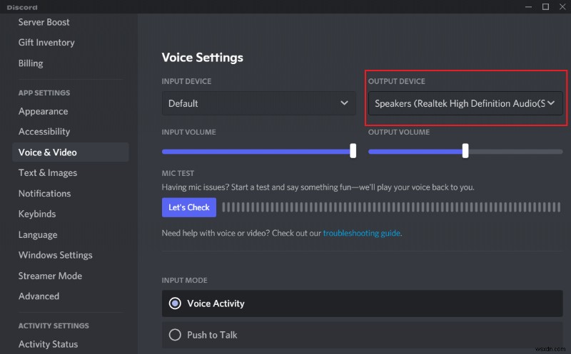 แก้ไข Discord Picking Up Game Audio Error 