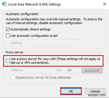แก้ไข Windows ไม่สามารถตรวจพบการตั้งค่าพร็อกซีของเครือข่ายนี้โดยอัตโนมัติ 