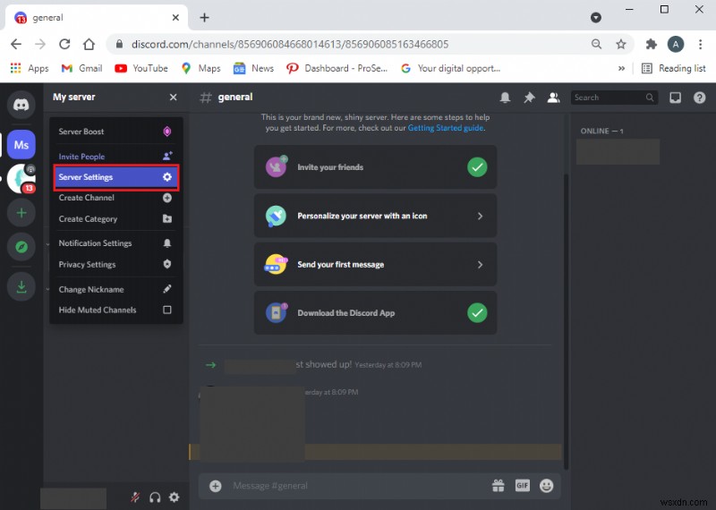 วิธีออกจากเซิร์ฟเวอร์ Discord 