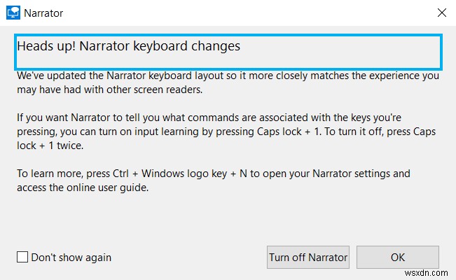 วิธีปิดเสียงผู้บรรยายใน Windows 10