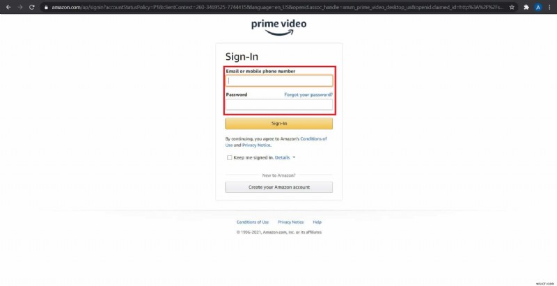 วิธีรีเซ็ตพินวิดีโอ Amazon Prime