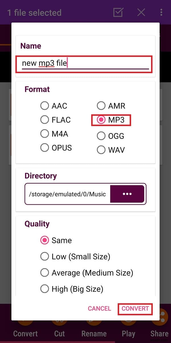 วิธีการแปลง WAV เป็น MP3